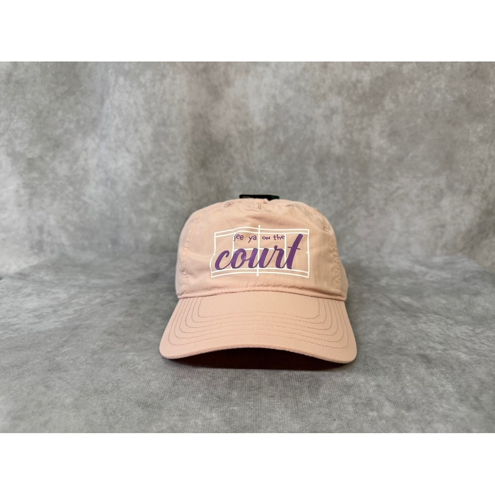 New‎ w/ Tags Prince Girls' Tennis Cap Peach "See Ya on the Court" One Size Youth